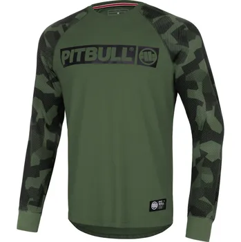 Pánské tričko PitBull West Coast Pit Bull West Coast - triko dlouhý rukáv HILLTOP DILLARD OLIVOVÉ Barva: olivová, Vel: XL