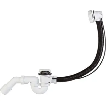 Sifon STYRON Vanový Sifon Automat s Přepadem, Bílý (OLPSTY536AF)