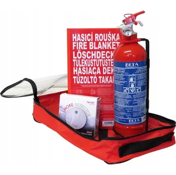Hasicí přístroj Set domácnost - hasicí sprej 750 ml + detektor požáru + hasicí rouška