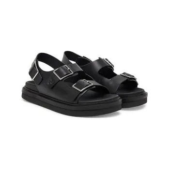 Dámské sandále Sandály Calvin Klein Jeans Flat Molded Sandal Buckle YW0YW01785 Černá 40