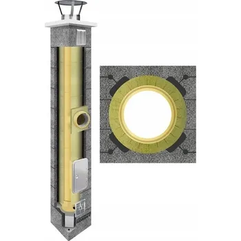 Komín Keramický komín, komínový systém K fi 200 9m, izolovaná a zateplená sada
