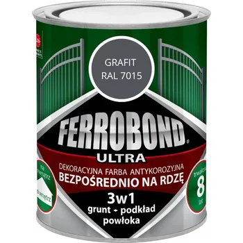 barva na zeď Barva barva proti korozi FERROBOND Ultra GRAFIT MAT RAL 7015 0,7 L