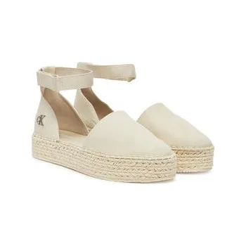 Dámské baleríny Espadrilky Calvin Klein Jeans Flatform Espadrille Sling Mg YW0YW01735 Béžová 41