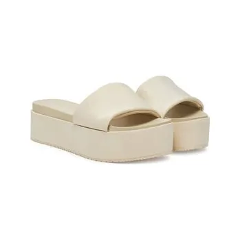 Pánská obuv Nazouváky Calvin Klein Jeans Flatform Sandal Slide In Nylon YW0YW01791 Écru 41