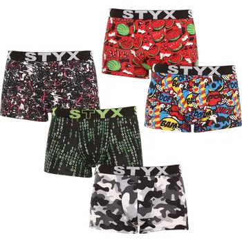 Boxerky 5PACK pánské boxerky Styx art sportovní guma vícebarevné (G85052535759) L Možnost vrácení zboží ZDARMA do 120 dnů!