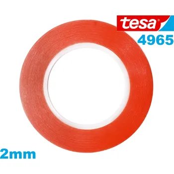 Tesa 4965 - Oboustranná lepící páska (červená) Šířka: 2mm