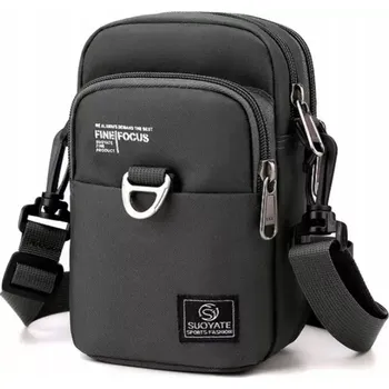 Šedá taštička SPORTS R12S (Pánská šedá taštička přes rameno vhodná na telefon a doklady)