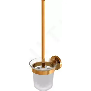 WC štětka Steinberg 660 WC štětka nástěnná s držákem, matné sklo/růžové zlato, 660 2911 RG