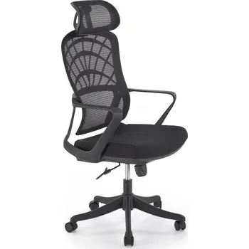 Kancelářská otočná židle VESUVIO — síť / látka, černá