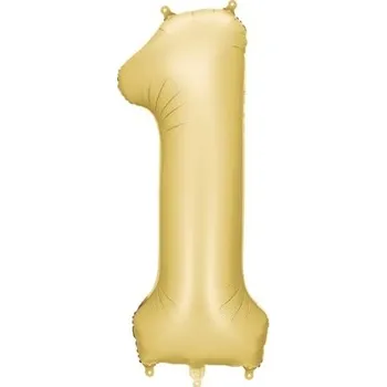 Foliová číslice Saténová zlatá 1 - 86 cm