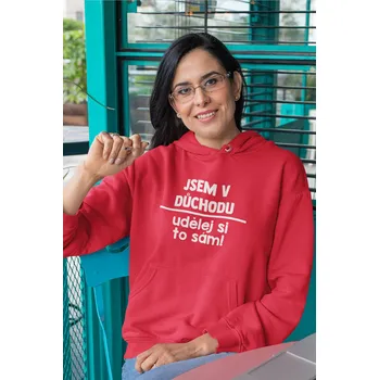 Dámská mikina Dámská mikina Udělej si to sám Barva: Červená, Velikost: XL