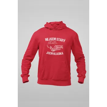 Pánská mikina MMO Jsem klasika červená 4XL