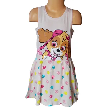 Dívčí šaty Eplusm Dívčí šaty TLAPKOVÁ PATROLA SKYE se smajlíky růžové Barva: Růžová, Velikost: 116