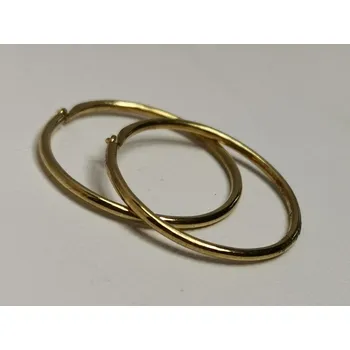 Náušnice Střední zlaté kruhy plné