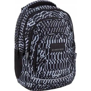 Školní batoh Školní batoh vícekomorový Back Up černý, odstíny šedé a stříbrné, vícebarevný, 26 l