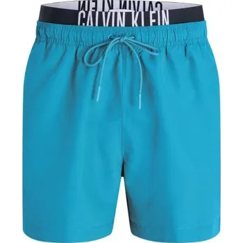 Pánské plavky Pánské tyrkysové šortky Calvin Klein KM0KM01093 modrá M