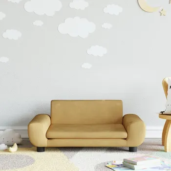 Dětská postýlka Dětská pohovka hnědá 70 x 45 x 33 cm samet