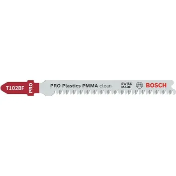 Příslušenství k pile Pilový plátek pro přímočaré pily PRO Plastics PMMA clean T102BF 92&nbsp;mm, 2&nbsp;ks [2608655102]
