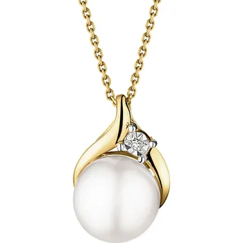 Přívěsek Zlatý přívěsek s diamantem a perlou - ryzost 585 - 110.680