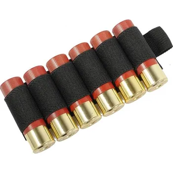 Příslušenství pro sportovní střelbu Držák na 6 brokových nábojů - nalepovací, černý 134c