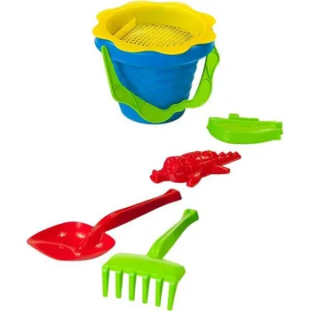 Hračka na písek PL Baby pískový set kyblík vlnka s formičkami a nástroji 6ks