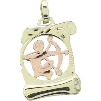 Přívěsek Zlatý přívěsek pergamen znamení zvěrokruhu 30.10.005 STŘELEC-12 (585/1000) 0.85 g