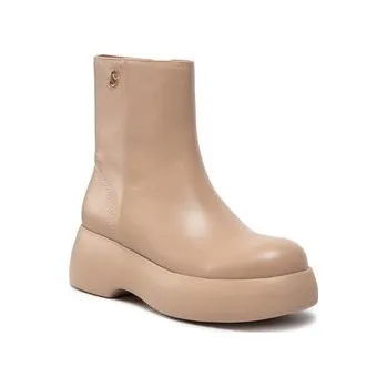 Dámské kozačky Polokozačky Simple SL-26-02-000039 Béžová 38