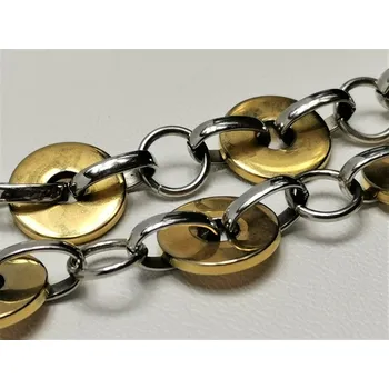 Náramek Náramek z chirurgické oceli dámský zlacený