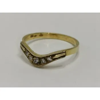 Prsten Zlatý dámský prsten se zirkony