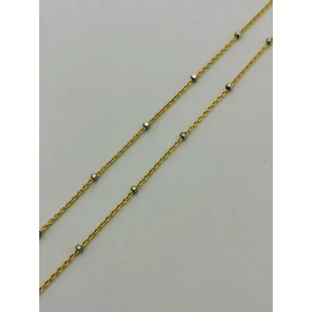 Řetízek Zlatý řetízek anker s kostičkami