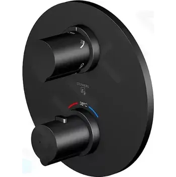 Vodovodní baterie Steinberg 100 Termostatická baterie pod omítku pro 3 spotřebiče, matná černá, 100 4123 3 S