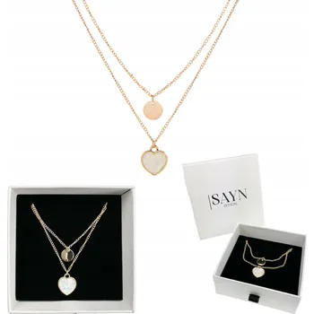 Náhrdelník 2x ZLATÝ DÁMSKÝ NÁHRDELNÍK KRÁSNÝ OCEL CHIRURGICKÁ