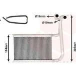 Výměník tepla, vnitřní vytápění VAN WEZEL 18006645