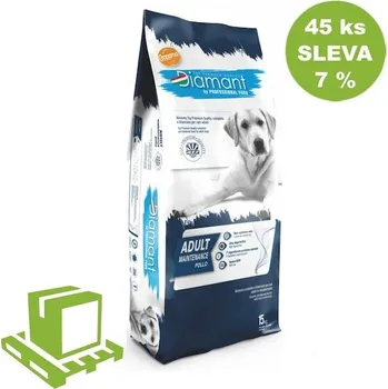 Krmivo pro psa Diamant Dog Adult Kuřecí 15 kg (paleta 45 ks) SLEVA 7 %
