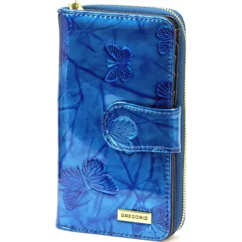 Luxusní dámská kožená peněženka Gregorio Sarawa, modrá