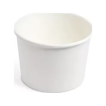 Jednorázové nádobí Papírová miska kulatá bílá 500 ml, M (Ø 115 mm) [50 ks]