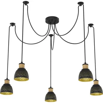 Prezent 27525 - Lustr na lanku MESCALA 5xE14/40W/230V pavouk černá