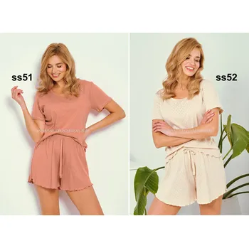 Dámské pyžamo TARO Dámské pyžamo Tiffy3328 Barva: ss52-béžová, Velikost: L