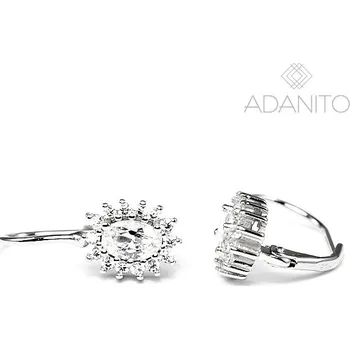 Náušnice Stříbrné náušnice s čirými zirkony na patent