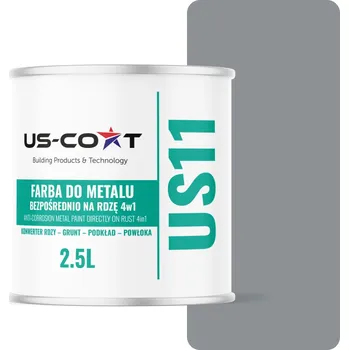 barva na kov Antikorozní akrylová Barva na kov US-Coat 2,5 l ŠEDÁ RAL7045 polomatná