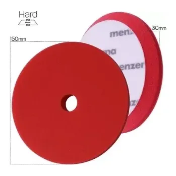 MENZERNA Heavy Cut Foam Pad - Pěnový lešticí kotouč červený 150mm