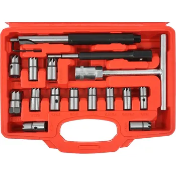 Nářadí pro automobil Verke V86221 sada fréz na sedla vstřikovačů 17 ks