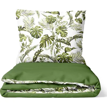 Povlečení DARRÉ Bavlněné povlečení Tropická oáza duo 140 x 200, 70 x 90 zipový uzávěr