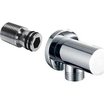 Tyč na sprchový závěs Mereo stěnový vývod kulatý pochromovaná mosaz chrom CB700E