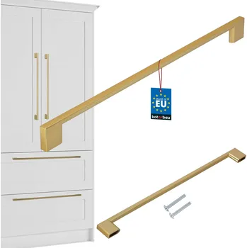 Nábytkové kování Úchytka kuchyňského nábytku klasická moderní dlouhá zlatá matná 320 mm - 320 mm \ zlatý mat