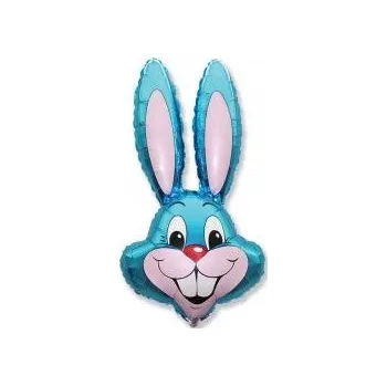Fóliový balónek králík Flexmetal modrý 60 cm