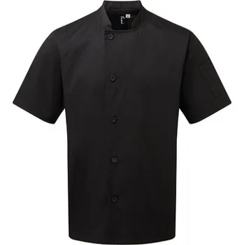 Gastro oděv Premier Workwear Kuchařská bunda s krátkým rukávem PR900 Black XL