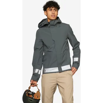 Pánská bunda BTWIN Pánská cyklistická pláštěnka 540 zajišťující viditelnost v noci 2XL ZELENÁ