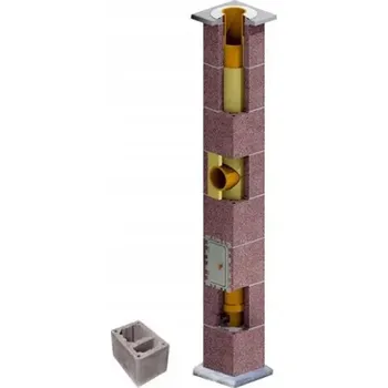 Komín Keramický komín pro odvod spalin, systém Leier Smart 15 m průměr 180 mm + Izolovaná sada