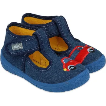 Chlapecké bačkory BEFADO 631P046 chlapecké bačkorky modré auto 21 631P046_21